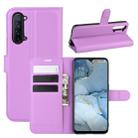 For Oppo Reno3 5G Litchi Texture Horizontal Flip Protective Case with Holder & Card Slots & Wallet(Purple) - 1