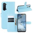 For Oppo Reno3 5G Litchi Texture Horizontal Flip Protective Case with Holder & Card Slots & Wallet(Blue) - 1