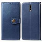 For Nokia 2.3 Retro Solid Color Leather Buckle Mobile Phone Protection Leather Case with Photo Frame & Card Slot & Wallet & Bracket Function(Blue) - 1
