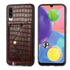 For Galaxy A70 / A70s Crocodile Pattern PU+TPU+PVC Shatter-resistant Mobile Phone Case with Magnetic Invisible Holder & Holder & Card Slots(Brown) - 1