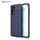 For Huawei P40 Litchi Texture TPU Shockproof Case(Navy Blue) - 1