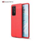 For Huawei P40 Pro Litchi Texture TPU Shockproof Case(Red) - 1