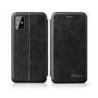 For Samsung Galaxy S20 Plus Integrated Electricity Pressing Retro Texture Magnetic TPU+PU Leather Case with Card Slot & Holder(Black) - 1