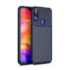 For OPPO A8 Carbon Fiber Texture Shockproof TPU Case(Blue) - 1