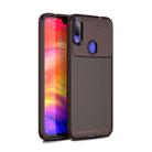 For OPPO A8 Carbon Fiber Texture Shockproof TPU Case(Brown) - 1