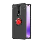 For Xiaomi Redmi K30 Metal Ring Holder 360 Degree Rotating TPU Case(Black+Red) - 1