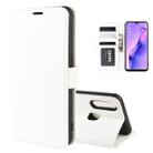 For Oppo A8 R64 Texture Single Horizontal Flip Protective Case with Holder & Card Slots & Wallet& Photo Frame(White) - 1