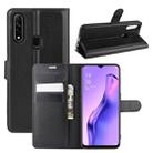 For Oppo A8 Litchi Texture Horizontal Flip Protective Case with Holder & Card Slots & Wallet(Black) - 1