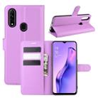 For Oppo A8 Litchi Texture Horizontal Flip Protective Case with Holder & Card Slots & Wallet(Purple) - 1