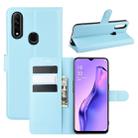 For Oppo A8 Litchi Texture Horizontal Flip Protective Case with Holder & Card Slots & Wallet(Blue) - 1