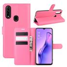 For Oppo A8 Litchi Texture Horizontal Flip Protective Case with Holder & Card Slots & Wallet(Rose red) - 1