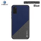 PINWUYO Rong Series  Shockproof PC + TPU+ Chemical Fiber Cloth Protective Cover(Blue) - 1