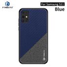 For Galaxy S20+ PINWUYO Rong Series  Shockproof PC + TPU+ Chemical Fiber Cloth Protective Cover(Blue) - 1