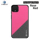 For Google Pixel4 PINWUYO Rong Series  Shockproof PC + TPU+ Chemical Fiber Cloth Protective Cover(Red) - 1