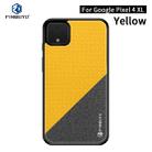 For Google Pixel4 XL PINWUYO Rong Series  Shockproof PC + TPU+ Chemical Fiber Cloth Protective Cover(Yellow) - 1