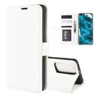 For Huawei P40 Pro R64 Texture Single Horizontal Flip Protective Case with Holder & Card Slots & Wallet& Photo Frame(White) - 1