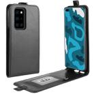 For Huawei P40 Pro R64 Texture Single Vertical Flip Leather Protective Case with Card Slots & Photo Frame(Black) - 1