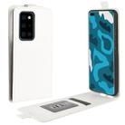 For Huawei P40 Pro R64 Texture Single Vertical Flip Leather Protective Case with Card Slots & Photo Frame(White) - 1