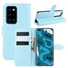 For Huawei P40 Pro Litchi Texture Horizontal Flip Protective Case with Holder & Card Slots & Wallet(Blue) - 1