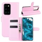 For Huawei P40 Pro Litchi Texture Horizontal Flip Protective Case with Holder & Card Slots & Wallet(Pink) - 1