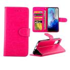 For Galaxy S20 Crazy Horse Texture Leather Horizontal Flip Protective Case with Holder & Card Slots & Wallet & Photo Frame(Magenta) - 1