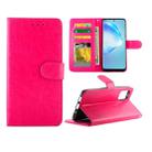 For  Galaxy S20+ Crazy Horse Texture Leather Horizontal Flip Protective Case with Holder & Card Slots & Wallet & Photo Frame(Magenta) - 1