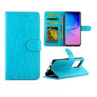 For Galaxy S20 Ultra Crazy Horse Texture Leather Horizontal Flip Protective Case with Holder & Card Slots & Wallet & Photo Frame(Baby Blue) - 1