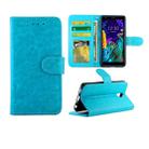 For LG K30 (2019) Crazy Horse Texture Leather Horizontal Flip Protective Case with Holder & Card Slots & Wallet & Photo Frame(Baby Blue) - 1