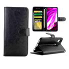 For Vivo Y97 Crazy Horse Texture Leather Horizontal Flip Protective Case with Holder & Card Slots & Wallet & Photo Frame(Black) - 1