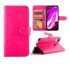 For Vivo Y97 Crazy Horse Texture Leather Horizontal Flip Protective Case with Holder & Card Slots & Wallet & Photo Frame(Magenta) - 1