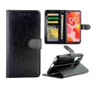 For Huawei Nova 6 Crazy Horse Texture Leather Horizontal Flip Protective Case with Holder & Card Slots & Wallet & Photo Frame(Black) - 1