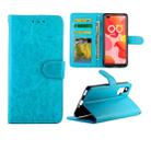 For Huawei Nova 6 Crazy Horse Texture Leather Horizontal Flip Protective Case with Holder & Card Slots & Wallet & Photo Frame(Baby Blue) - 1