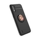 For Galaxy A01 Metal Ring Holder 360 Degree Rotating TPU Case(Black+Rose Gold) - 1