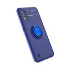 For Galaxy A01 Metal Ring Holder 360 Degree Rotating TPU Case(Blue+Blue) - 1
