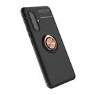 For Vivo X30 Metal Ring Holder 360 Degree Rotating TPU Case(Black+Rose Gold) - 1