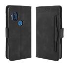 For Motorola One Hyper  Wallet Style Skin Feel Calf Pattern Leather Case with Separate Card Slots & Holder & Wallet & Photo Frame(Black) - 1