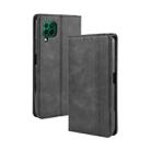 For Huawei P40 Lite / Nova 6 SE Magnetic Buckle Retro Crazy Horse Texture Horizontal Flip Leather Case with Holder & Card Slots & Photo Frame(Black) - 1