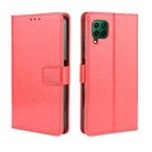 For Huawei P40 Lite / Nova 6 SE Retro Crazy Horse Texture Horizontal Flip Leather Case with Holder & Card Slots & Photo Frame(Red) - 1