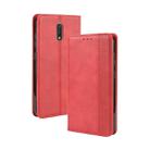 For Nokia 2.3 Magnetic Buckle Retro Crazy Horse Texture Horizontal Flip Leather Case with Holder & Card Slots & Photo Frame(Red) - 1