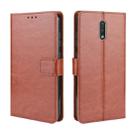 For Nokia 2.3 Retro Crazy Horse Texture Horizontal Flip Leather Case with Holder & Card Slots & Photo Frame(Brown) - 1