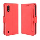 For Galaxy A01 Wallet Style Skin Feel Calf Pattern Leather Case with Separate Card Slots & Holder & Wallet & Photo Frame(Red) - 1