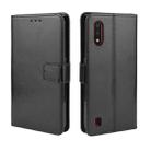 For Galaxy A01 Retro Crazy Horse Texture Horizontal Flip Leather Case with Holder & Card Slots & Photo Frame(Black) - 1