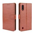 For Galaxy A01 Retro Crazy Horse Texture Horizontal Flip Leather Case with Holder & Card Slots & Photo Frame(Brown) - 1