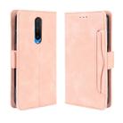 For Xiaomi Redmi K30 Wallet Style Skin Feel Calf Pattern Leather Case with Separate Card Slots & Holder & Wallet & Photo Frame(Pink) - 1