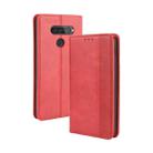For LG Q70 Magnetic Buckle Retro Crazy Horse Texture Horizontal Flip Leather Case with Holder & Card Slots & Photo Frame(Red) - 1