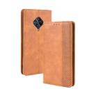 For vivo V17 / Y9s / S1 Pro Magnetic Buckle Retro Crazy Horse Texture Horizontal Flip Leather Case with Holder & Card Slots & Photo Frame(Brown) - 1