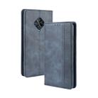 For vivo V17 / Y9s / S1 Pro Magnetic Buckle Retro Crazy Horse Texture Horizontal Flip Leather Case with Holder & Card Slots & Photo Frame(Blue) - 1