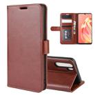 For OPPO A91/OPPO F15/OPPO Reno 3 R64 Texture Single Horizontal Flip PU Leather Case with Holder & Card Slots & Wallet & Photo Frame(Brown) - 1