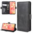 For OPPO A91 Dual-side Magnetic Buckle Horizontal Flip PU Leather Case with Holder & Card Slots & Wallet(Black) - 1