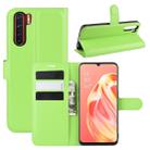 For OPPO A91 Litchi Texture Horizontal Flip PU Leather Case with Holder & Card Slots & Wallet(Green) - 1